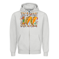 Dove Grey taco bout 100 days of school Zipper Hoodie - RacoonDesign