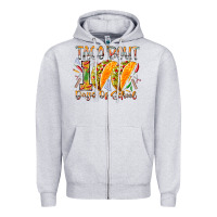 Heather Grey taco bout 100 days of school Zipper Hoodie - RacoonDesign
