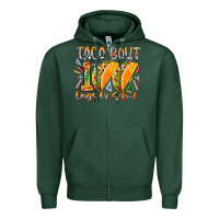 Sports Green taco bout 100 days of school Zipper Hoodie - RacoonDesign