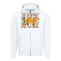 White taco bout 100 days of school Zipper Hoodie - RacoonDesign