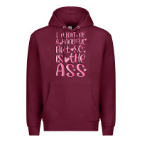 Burgundy i might be a handful but so is this ass Premium Hoodie - MaliasSmallBusiness