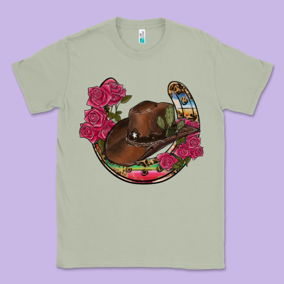 Western Serape Horseshoe Classic Tee Designed By Ranaportraitstore