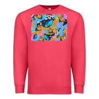 Cardinal easter butterfly with glitter and cowhide  background Premium Sweatshirt - Artiststas