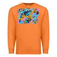 Carrot easter butterfly with glitter and cowhide  background Premium Sweatshirt - Artiststas