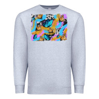 Heather Grey easter butterfly with glitter and cowhide  background Premium Sweatshirt - Artiststas