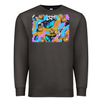 Smoke easter butterfly with glitter and cowhide  background Premium Sweatshirt - Artiststas