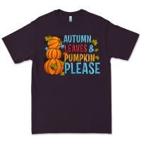 Plum Autumn leaves and pumpkin please Premium Tee - Artiststas