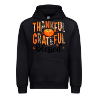 Black Thankful Grateful Blessed Urban Hoodie - MaliasSmallBusiness