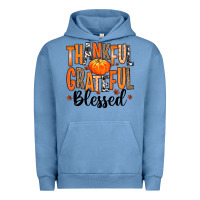 Pigment Pebble Blue Thankful Grateful Blessed Urban Hoodie - MaliasSmallBusiness