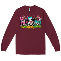 Burgundy mom with cow Long Sleeve Tee - Zillion Design Studio