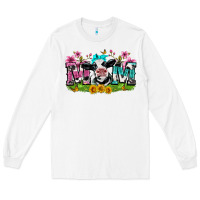 White mom with cow Long Sleeve Tee - Zillion Design Studio
