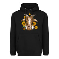 Black sunflower goat Heavyweight Hoodie - Jasminsmagicworld