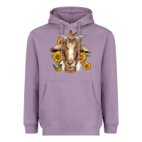 Lavender sunflower goat Heavyweight Hoodie - Jasminsmagicworld