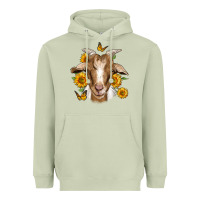 Matcha sunflower goat Heavyweight Hoodie - Jasminsmagicworld
