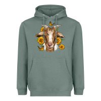 Sage sunflower goat Heavyweight Hoodie - Jasminsmagicworld