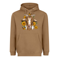 Toasted Coconut sunflower goat Heavyweight Hoodie - Jasminsmagicworld