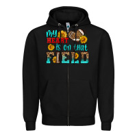 Black my heart is on that field american football Zipper Hoodie - HRA Design Shop