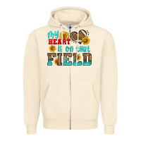 Sandshell my heart is on that field american football Zipper Hoodie - HRA Design Shop