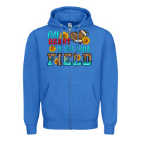 True Royal my heart is on that field american football Zipper Hoodie - HRA Design Shop