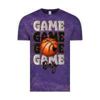 Cloud Purple game day basketball bal Vintage Tee - MaliasSmallBusiness
