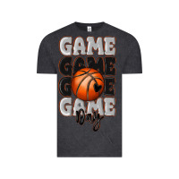 Vintage Black game day basketball bal Vintage Tee - MaliasSmallBusiness