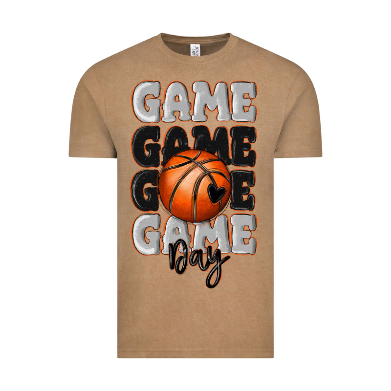 Game Day Basketball Bal Vintage Tee by MaliasSmallBusiness | Teevron