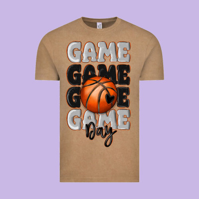 Vintage Tee game day basketball bal