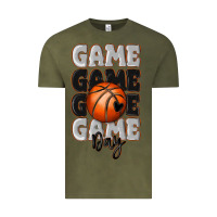 Vintage Olive game day basketball bal Vintage Tee - MaliasSmallBusiness