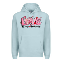 Blue Mist love all day every day Premium Hoodie - MaliasSmallBusiness