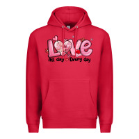 Cardinal love all day every day Premium Hoodie - MaliasSmallBusiness