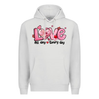 Dove Grey love all day every day Premium Hoodie - MaliasSmallBusiness