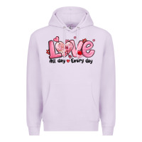 Lilac love all day every day Premium Hoodie - MaliasSmallBusiness