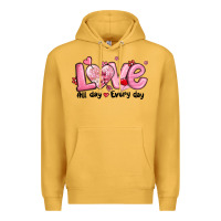 Mustard love all day every day Premium Hoodie - MaliasSmallBusiness