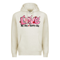 Oatmeal Heather love all day every day Premium Hoodie - MaliasSmallBusiness