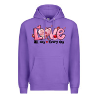 Purple love all day every day Premium Hoodie - MaliasSmallBusiness