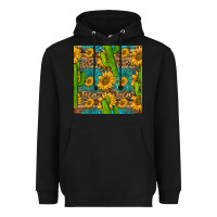 Black sunflower and cactus seamless pattern Heavyweight Hoodie - BundleAndBundleShop