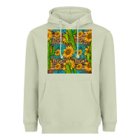 Matcha sunflower and cactus seamless pattern Heavyweight Hoodie - BundleAndBundleShop