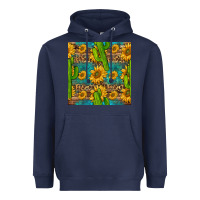 Navy sunflower and cactus seamless pattern Heavyweight Hoodie - BundleAndBundleShop