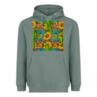 Sage sunflower and cactus seamless pattern Heavyweight Hoodie - BundleAndBundleShop