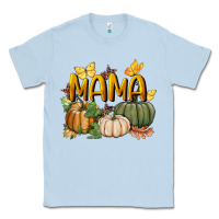 Dusty Blue mama pumpkin Classic Tee - BundleAndBundleShop