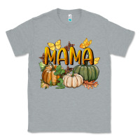 Heather Grey mama pumpkin Classic Tee - BundleAndBundleShop