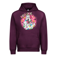 Mauve Wine boo jee pink christmas ghost Urban Hoodie - MaliasSmallBusiness