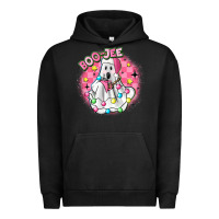 Pigment Black boo jee pink christmas ghost Urban Hoodie - MaliasSmallBusiness