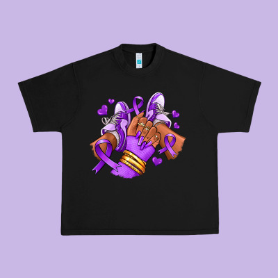 Domestic Violence Afro Girl Sneakers Urban Heavy Tee Designed By Ranaportraitstore