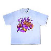 Grape Ice domestic violence afro girl sneakers Urban Heavy Tee - RanaPortraitStore