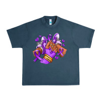 Midnight Navy domestic violence afro girl sneakers Urban Heavy Tee - RanaPortraitStore