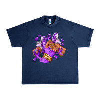 Navy domestic violence afro girl sneakers Urban Heavy Tee - RanaPortraitStore
