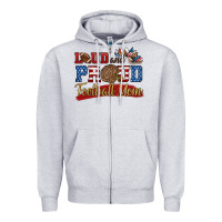 Heather Grey loud and proud football mom Zipper Hoodie - HRA Design Shop
