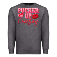 Charcoal Heather pucker up cowboy Premium Sweatshirt - AdoDesignShop