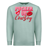 Seafoam pucker up cowboy Premium Sweatshirt - AdoDesignShop